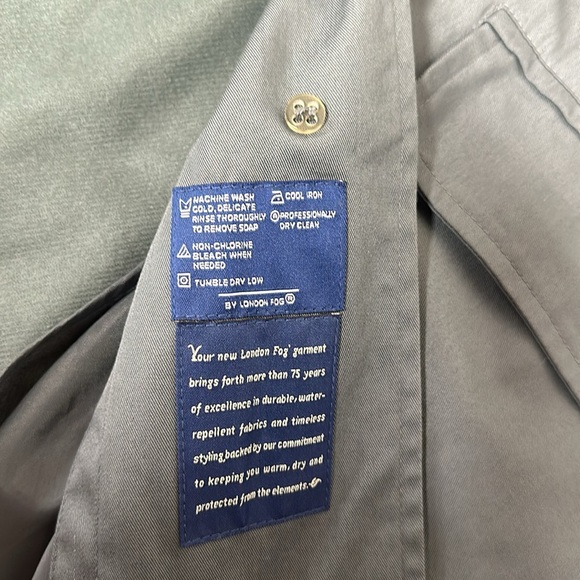 London Fog Limited Edition Trench Coat with removable lining -Blue - Picture 11 of 12